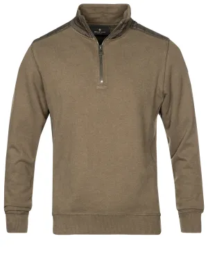Jaxon Viertel-Zip Pullover Olive