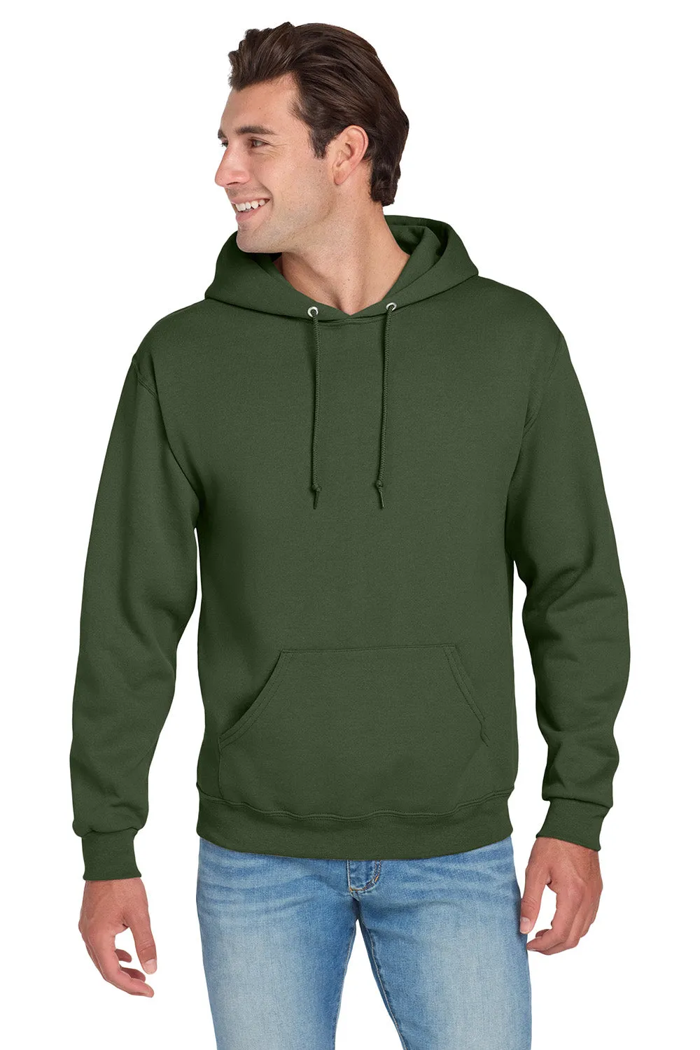 Jerzees Herren NuBlend pillingresistente Fleece Kapuzenpullover Hoodie mit Kangaroo-Tasche - Militärgrün