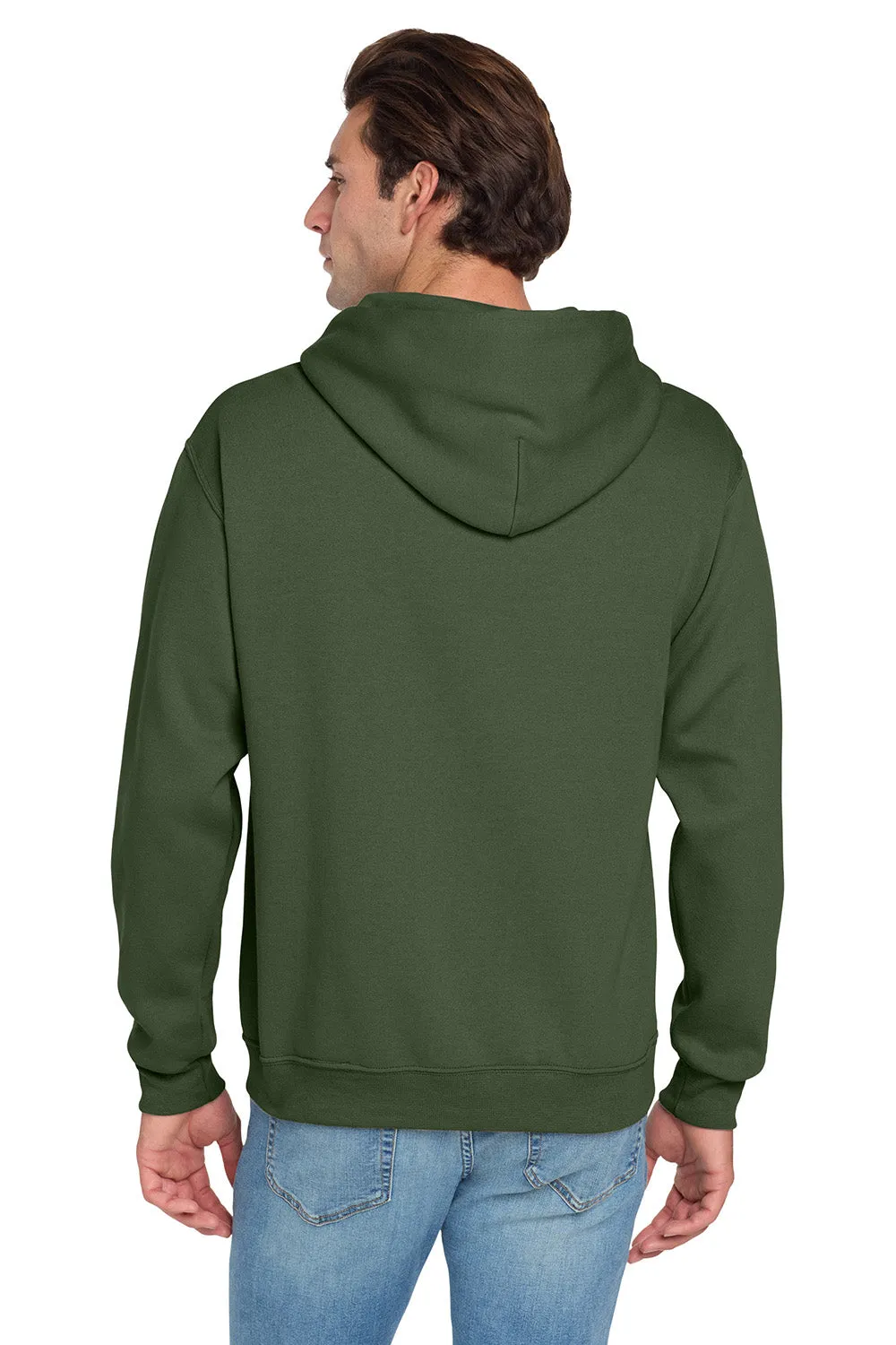 Jerzees Herren NuBlend pillingresistente Fleece Kapuzenpullover Hoodie mit Kangaroo-Tasche - Militärgrün