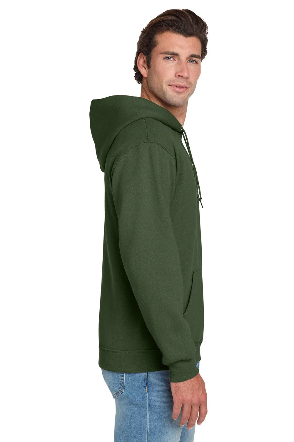 Jerzees Herren NuBlend pillingresistente Fleece Kapuzenpullover Hoodie mit Kangaroo-Tasche - Militärgrün