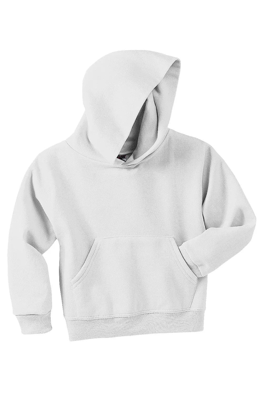 Jerzees Youth NuBlend Fleece Kapuzenpullover mit Reißverschlusstasche - Weiß