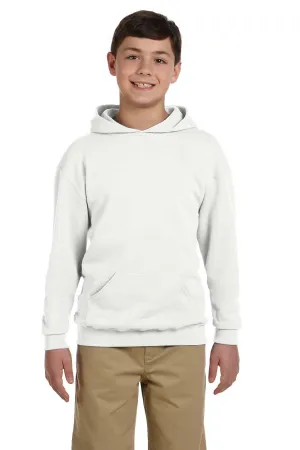 Jerzees Youth NuBlend Fleece Kapuzenpullover mit Reißverschlusstasche - Weiß