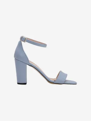 Jess Vegan Blockabsatz-Pumps mit offener Spitze | Hellblau