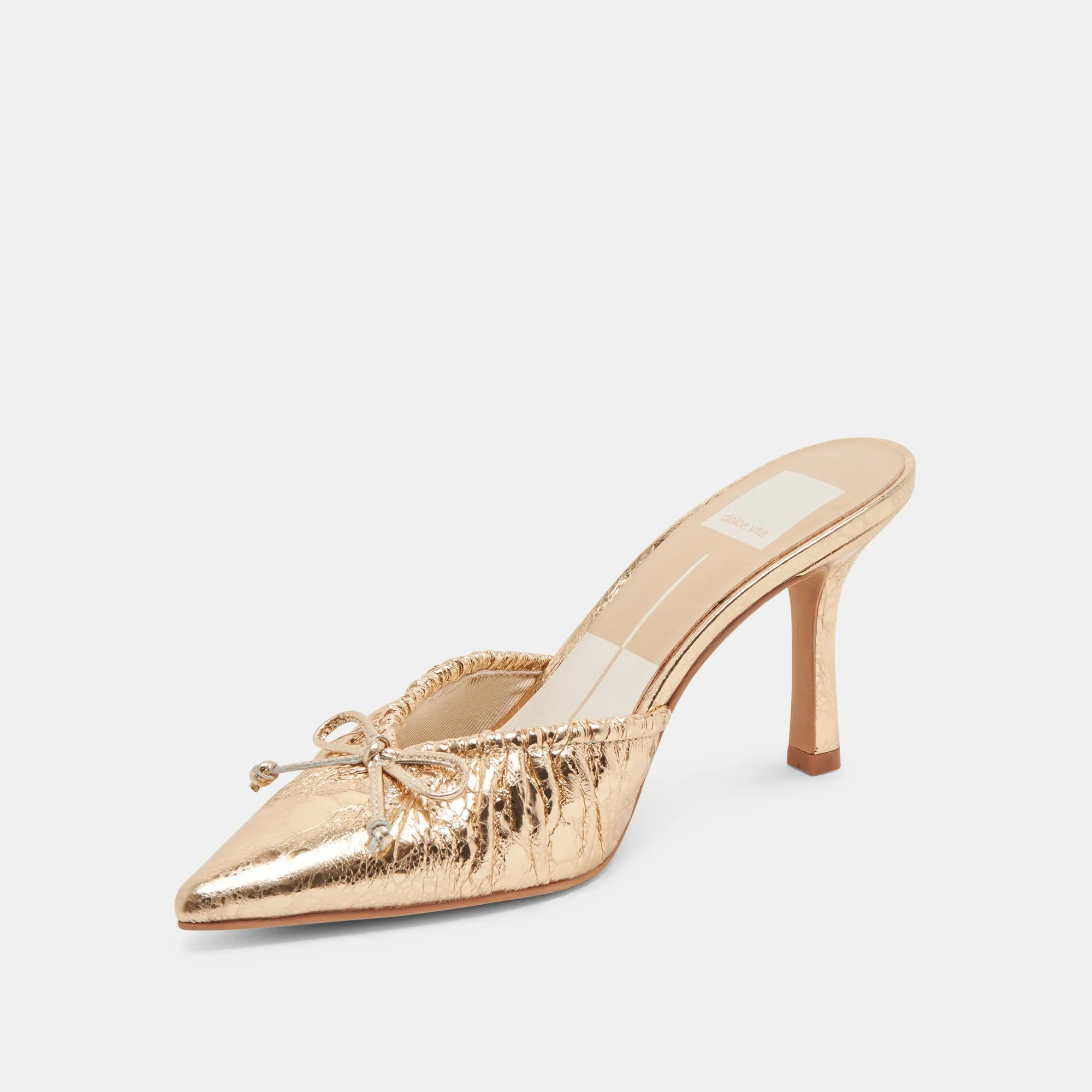 KAIRI ABSÄTZE GOLD GESTRESSTES LEDER
