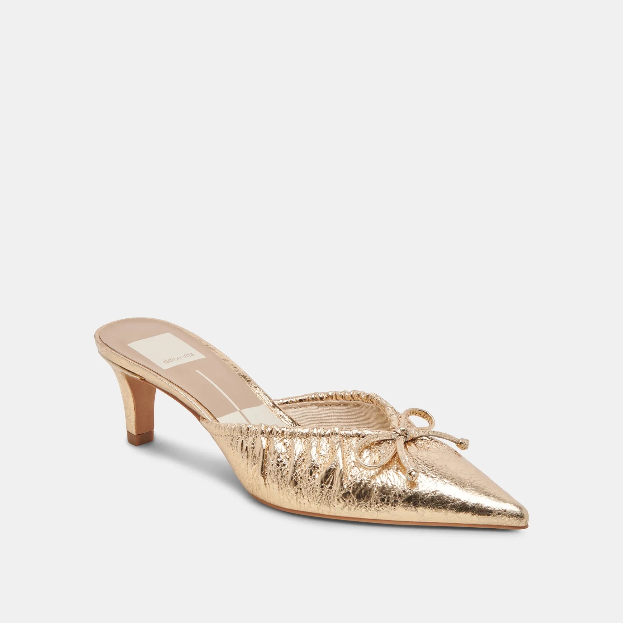 KAIRI MID HEELS GOLD LEDER MIT VINTAGE-OPTIK