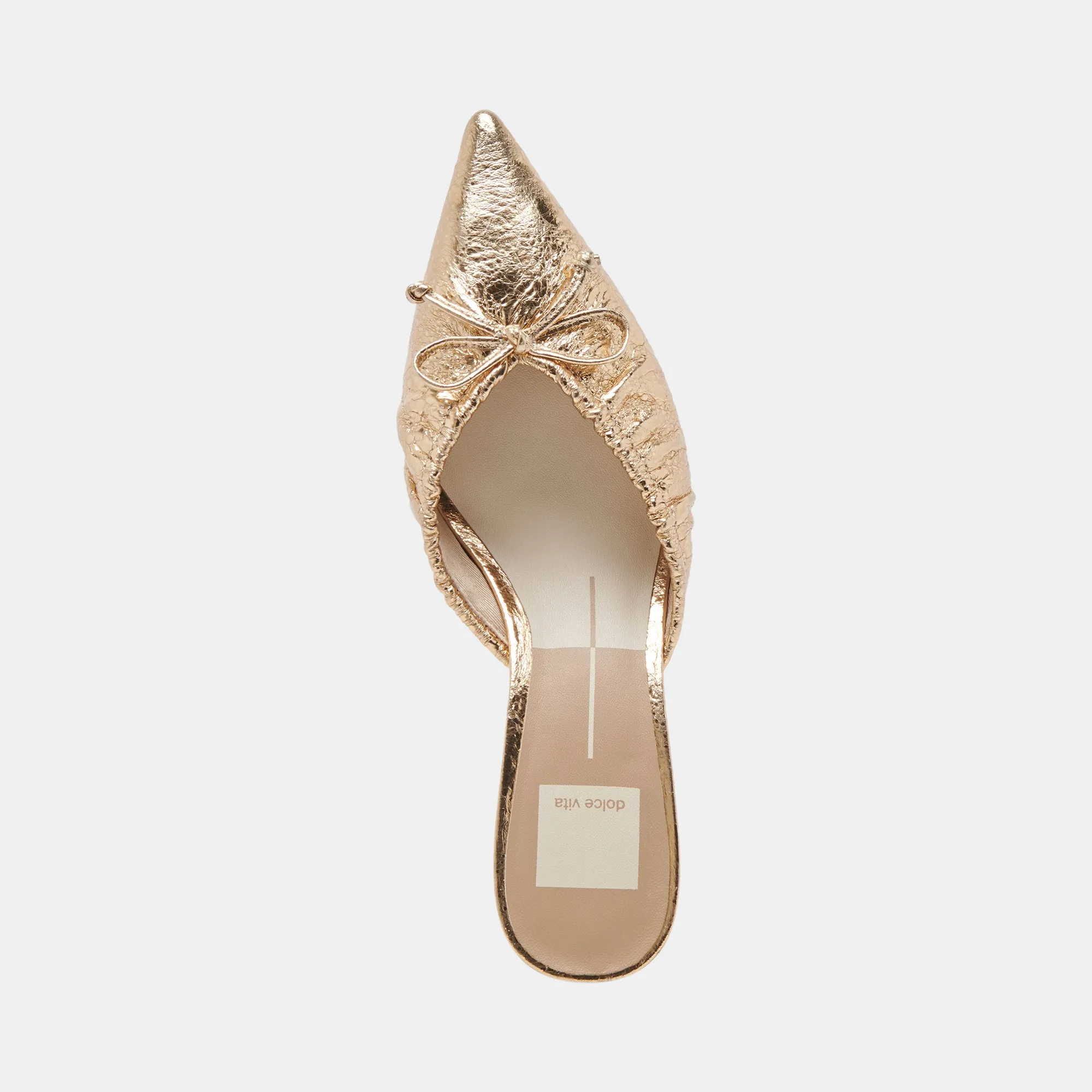 KAIRI MID HEELS GOLD LEDER MIT VINTAGE-OPTIK