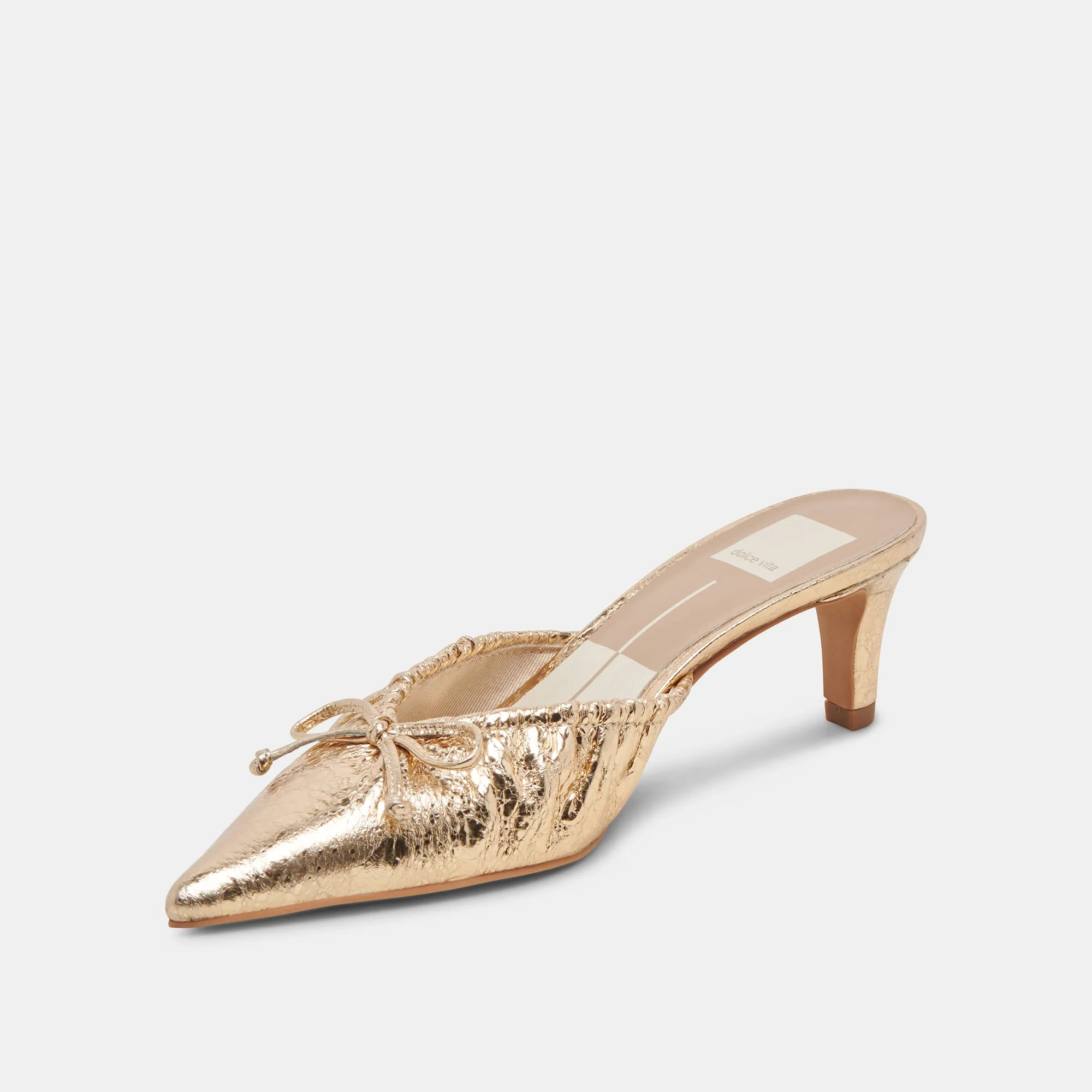 KAIRI MID HEELS GOLD LEDER MIT VINTAGE-OPTIK