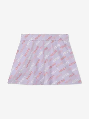 KENZO Mädchen Logo-Print Rock in Lila