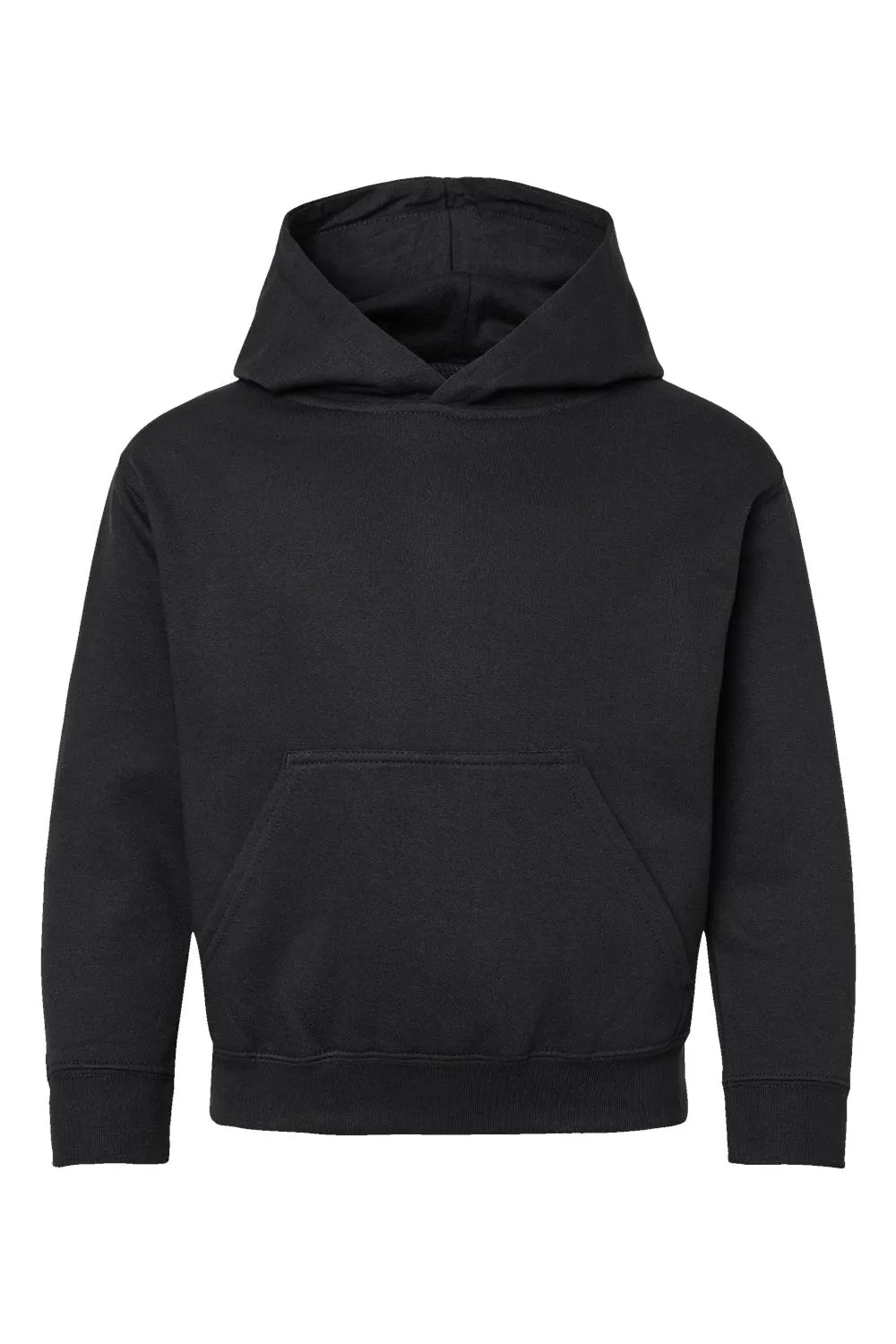 LAT Youth Fleece Kapuzenpullover mit Kangaroo-Tasche - Schwarz