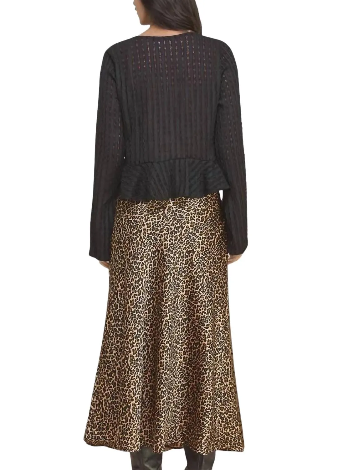 Layla Leopardenprint-Midirock