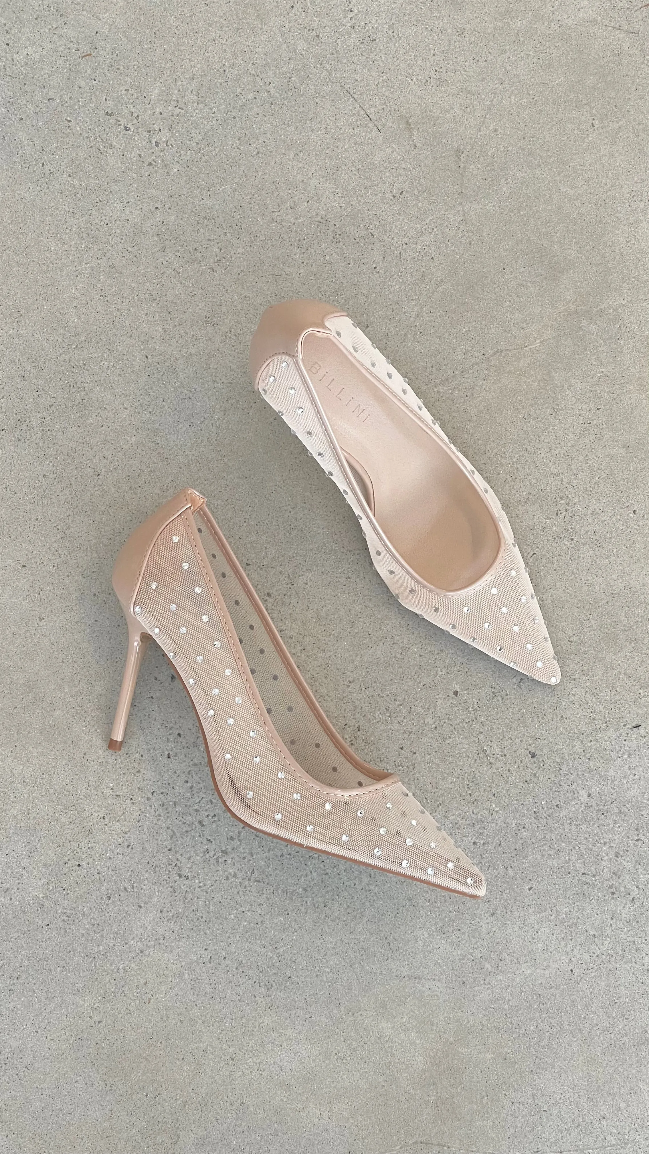 Lee Heels - Blütennetz mit Strass