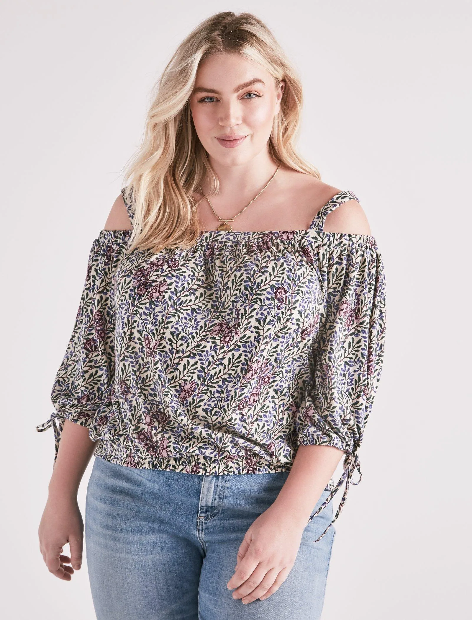 Lucky Brand Blumenmuster Trägerlos Top Multicolor Lucky Brand