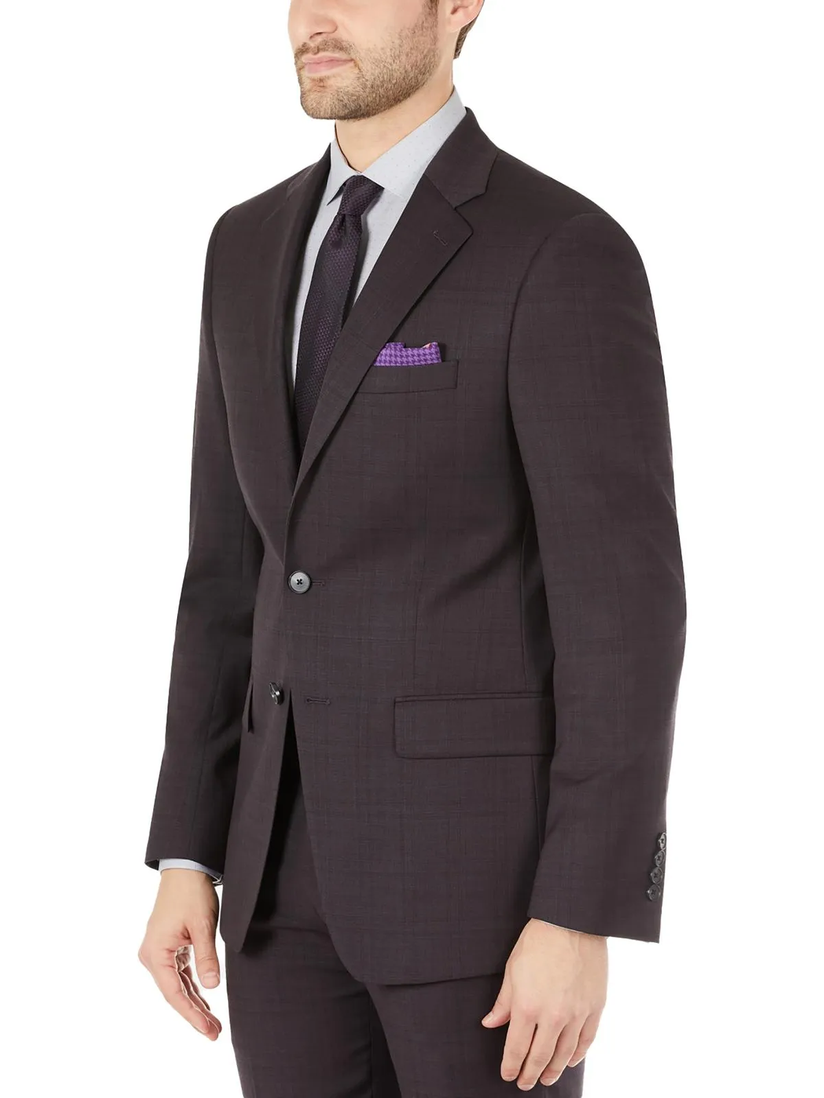 Malbin Herren Blazer aus Wollmischgewebe in Extra Slim Fit mit zwei Knöpfen