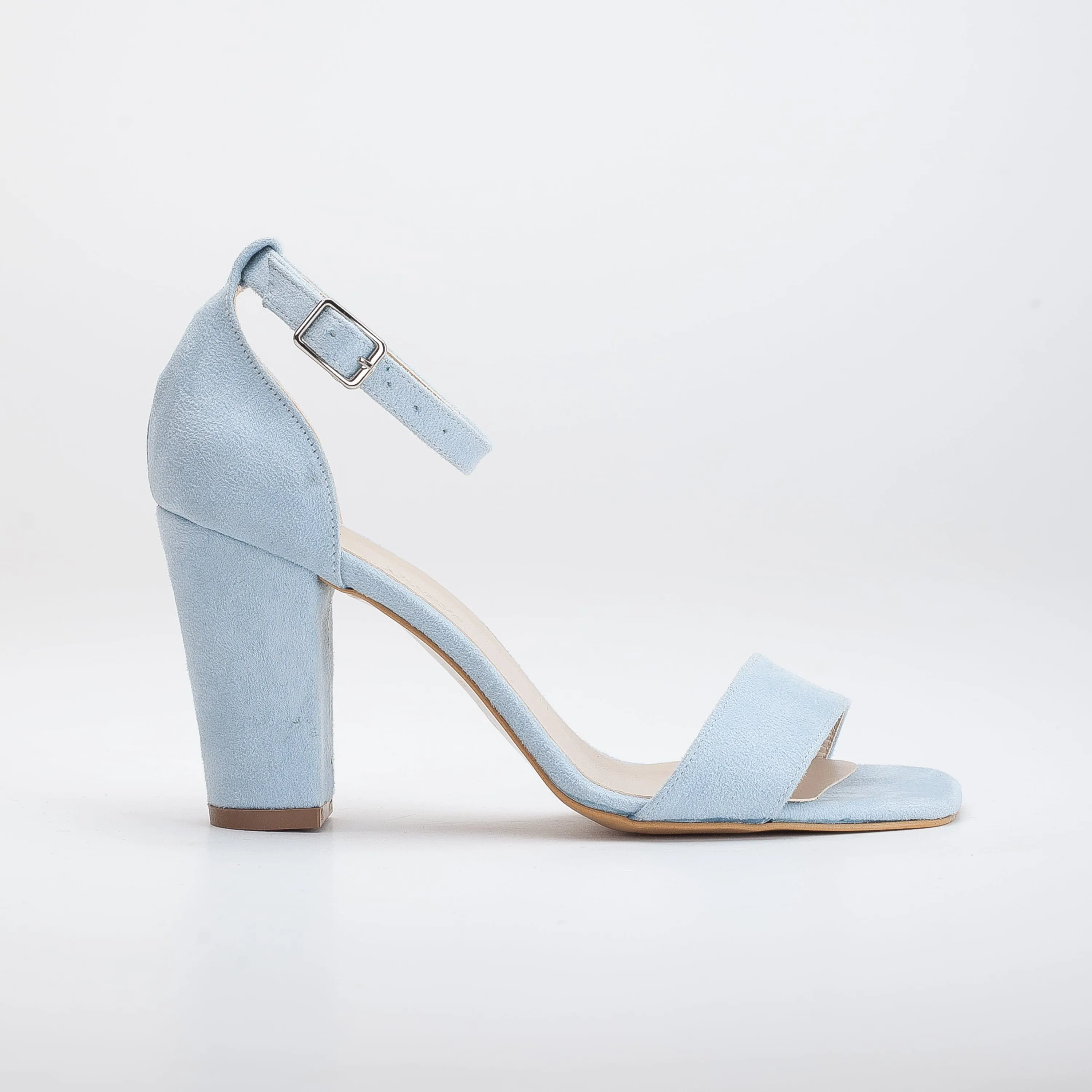 Melissa Vegan Wildleder Perlen Sandalen mit Absatz | Blau