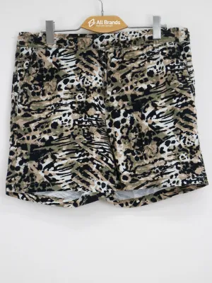 Herren Kurzshort mit Tierprint und Kordelzug, Mehrfarbig