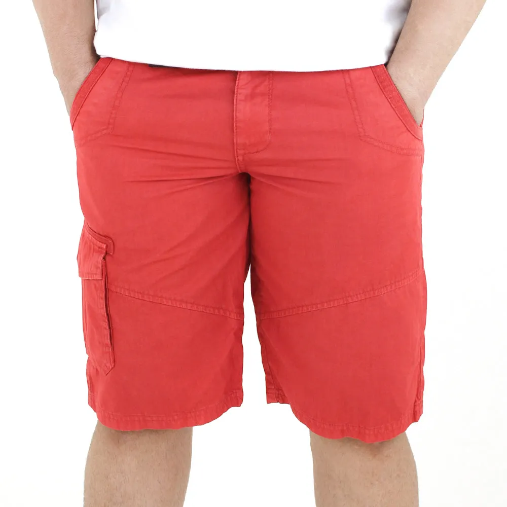 Herren Cargo Shorts mit Gürtel, Rot