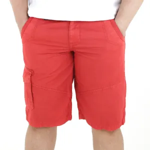 Herren Cargo Shorts mit Gürtel, Rot