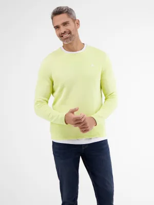 Herren-Pullover mit gesticktem Markenlogo, Gelb