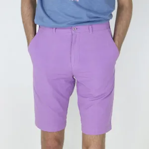 Herrenfarbene einfarbige Denim-Shorts, Lila
