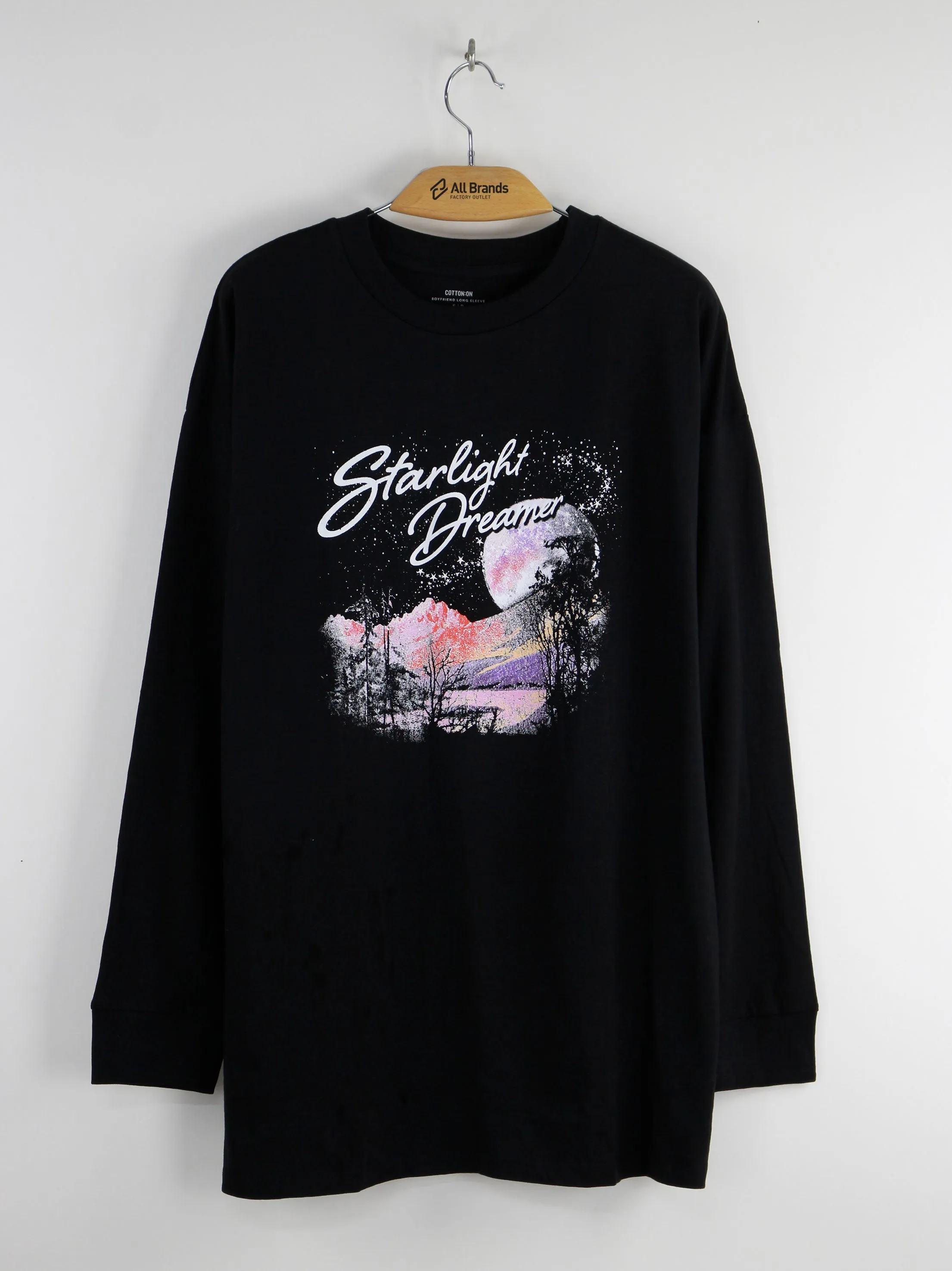 Herren Pullover mit Grafikdruck aus Baumwolle, Schwarz