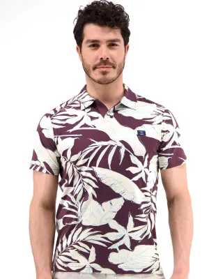 Herren Polo-Shirt mit grafischem Druck, mehrfarbig