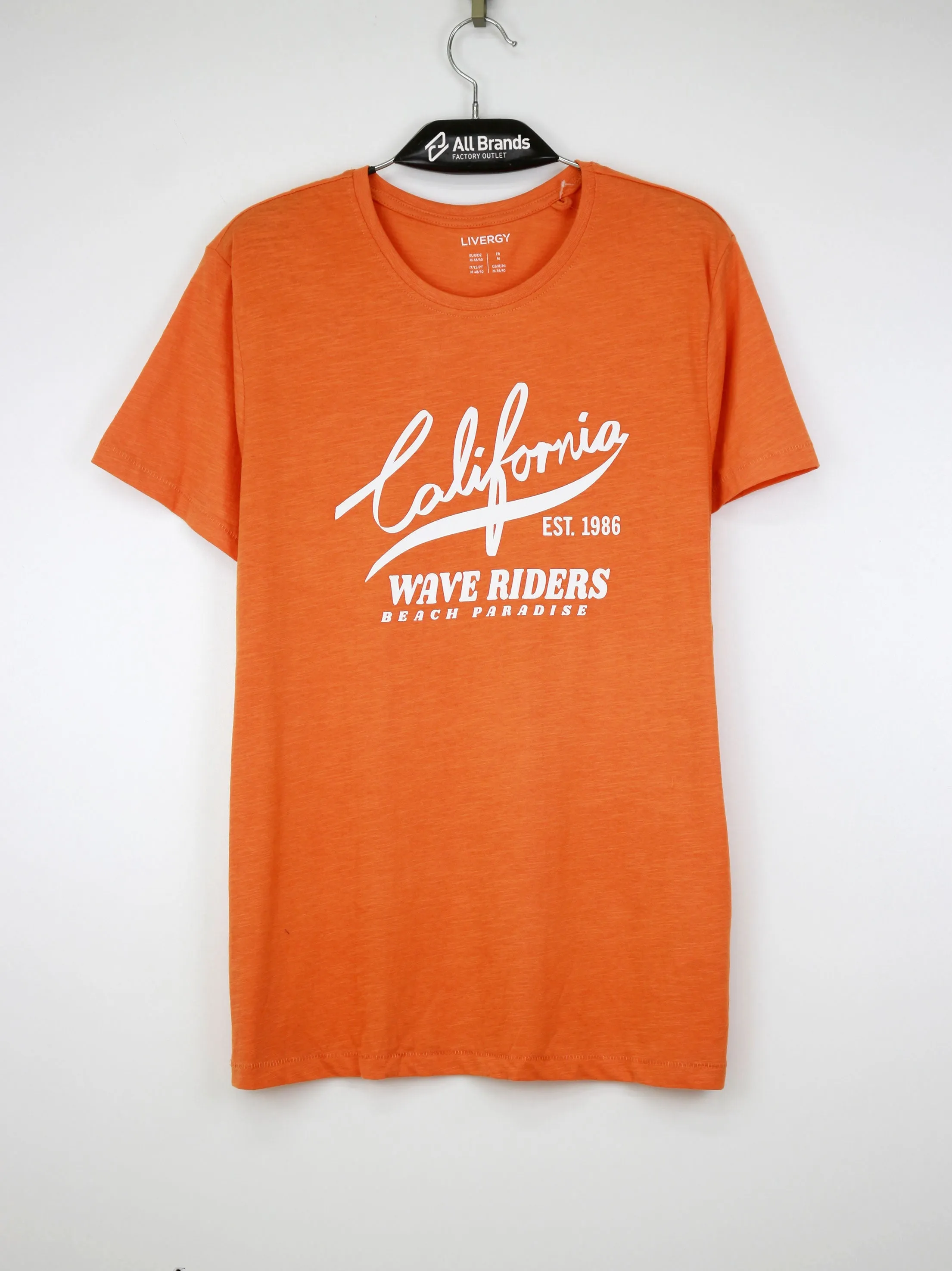 Herren T-Shirt mit Aufdruck, Orange