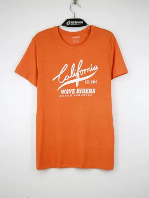 Herren T-Shirt mit Aufdruck, Orange