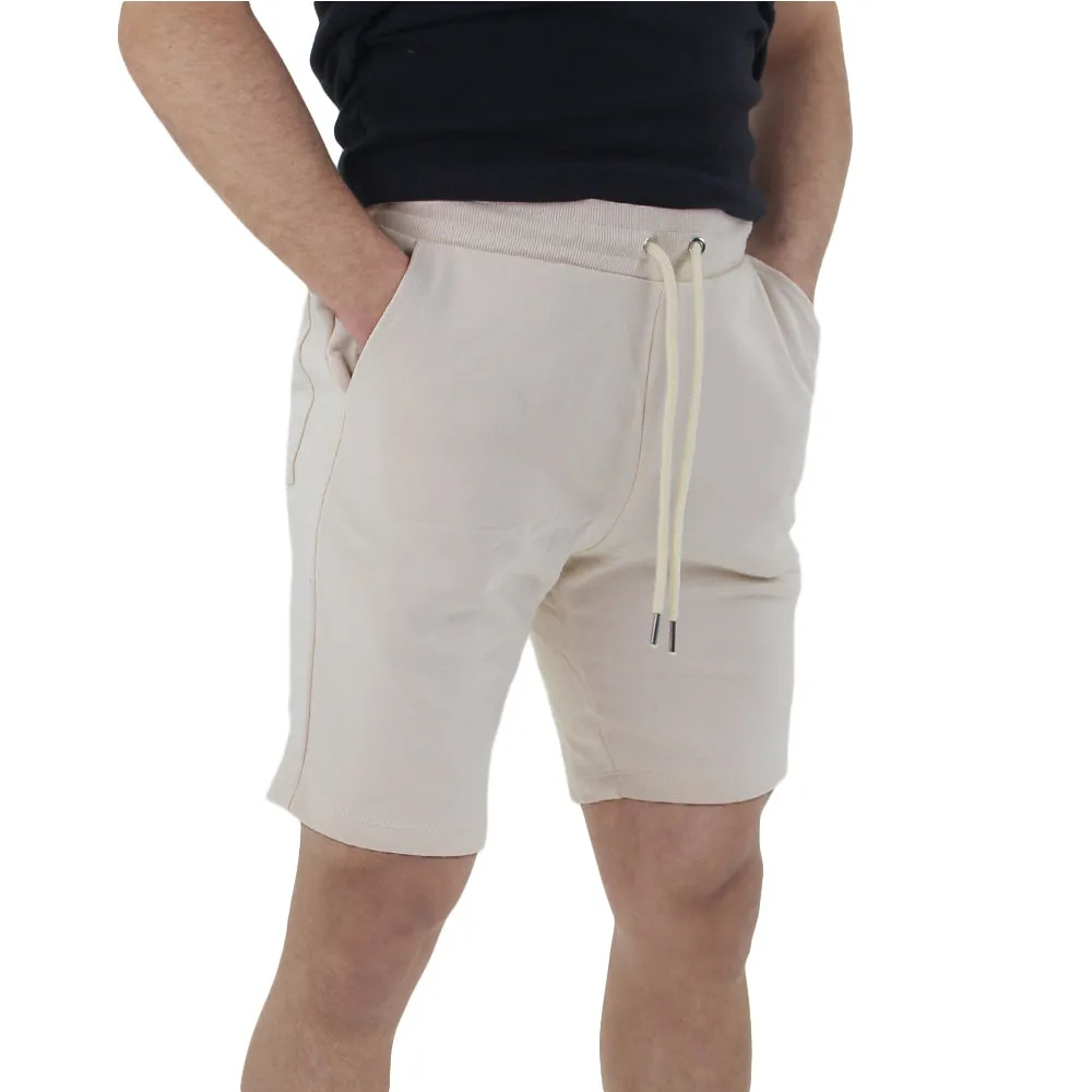 Herren-Baumwollshorts, schlicht, beige