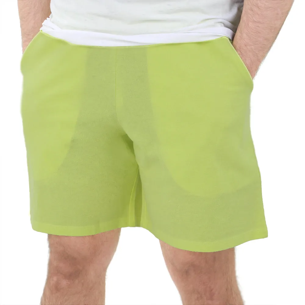Herren-Baumwollshorts, Einfarbig, Pistazie
