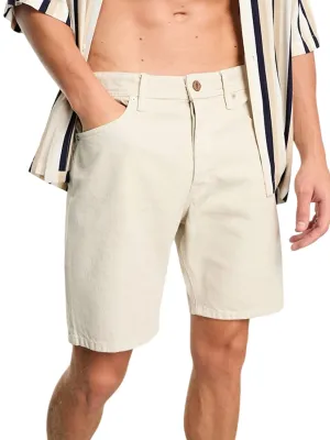 Herren-Simple Denim Shorts, Hellbeige