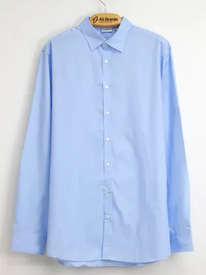 Herren Einfarbiges Einstecktuch-Hemd, Hellblau