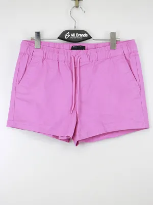 Herren einfarbige Mini-Ziehshorts, Pink