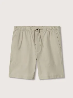 Herren Basic Einfarbige Bundfalten Shorts, Beige