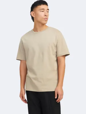Herren Basic T-Shirt, Beige