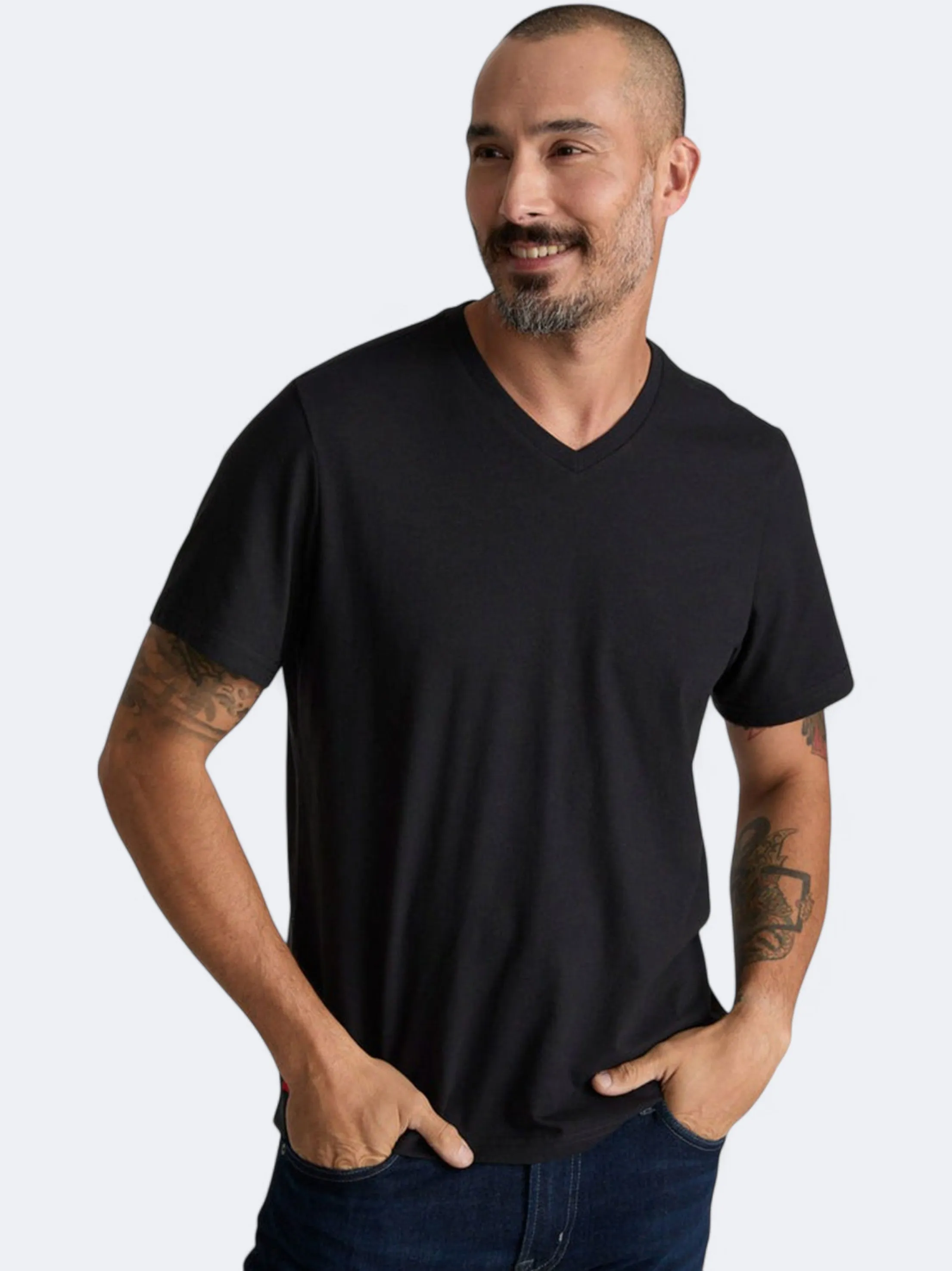 Herren Basic T-Shirt, Schwarz