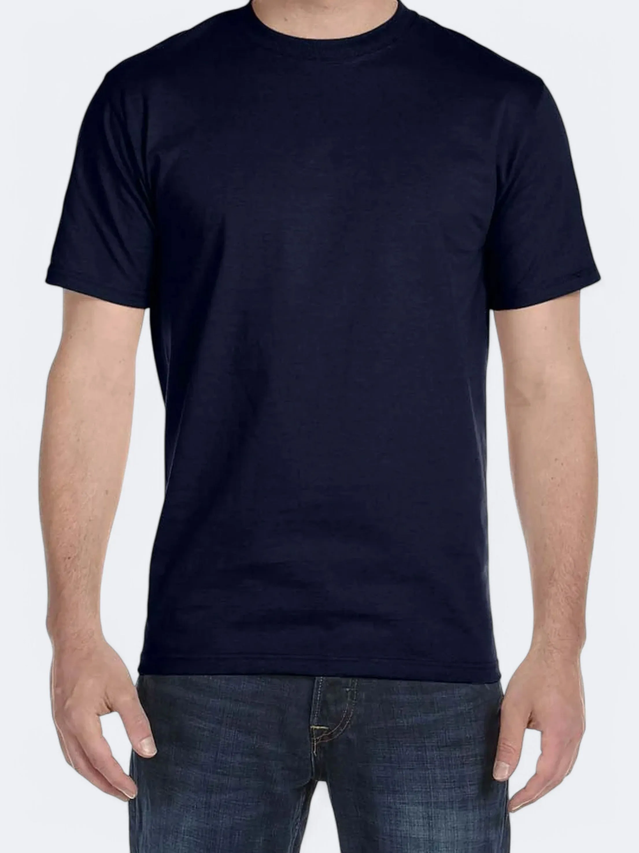 Herren Basic T-Shirt, Marineblau
