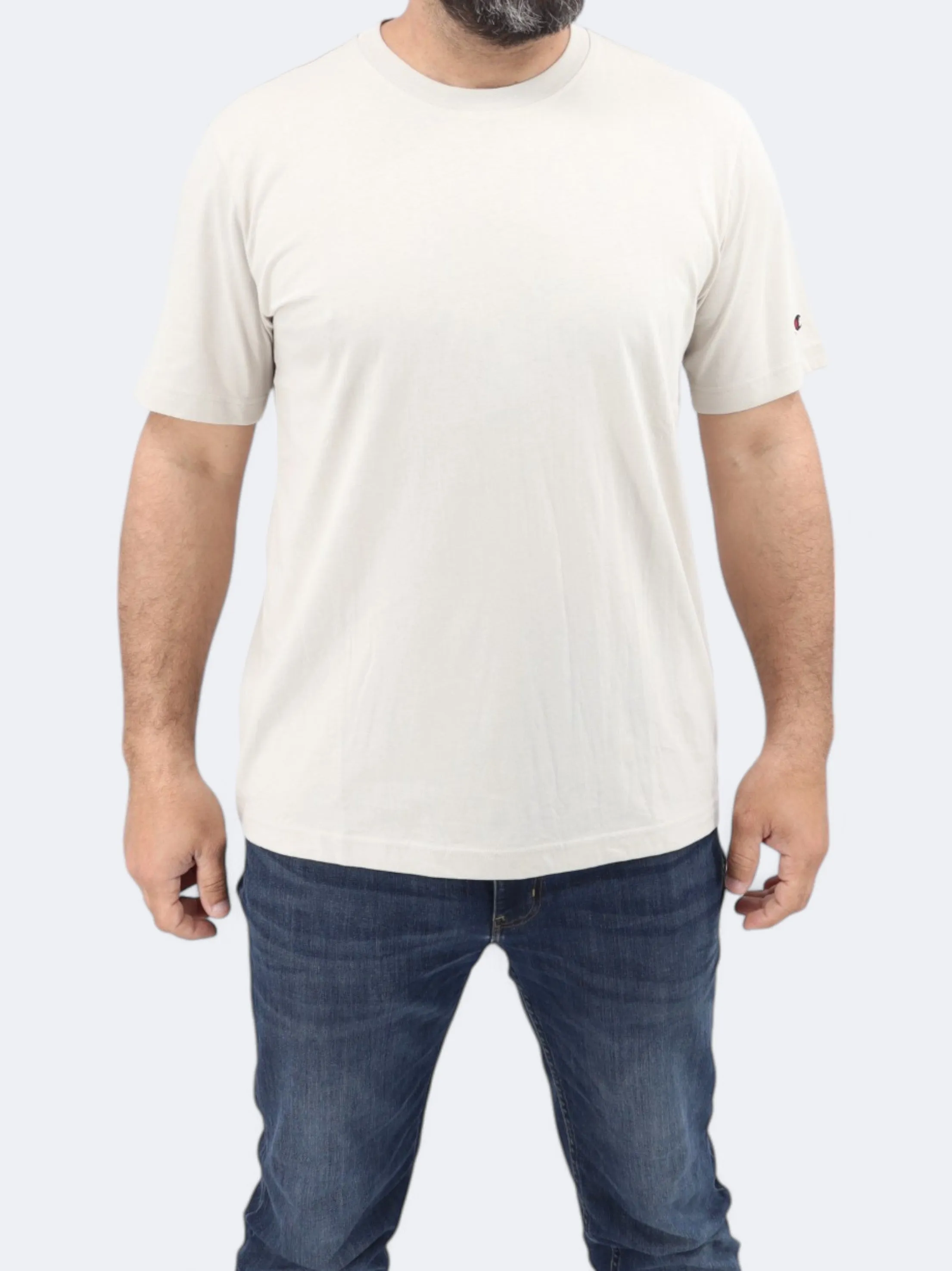Herren Basic T-Shirt, Stein