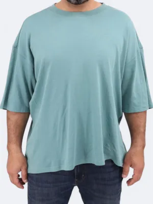 Herren Basic T-Shirt, Petrol