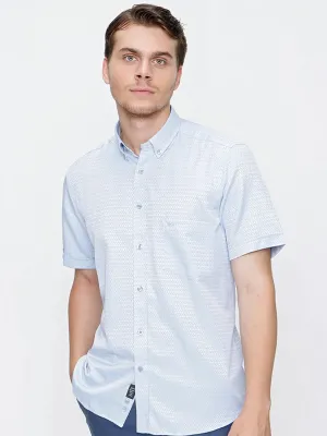 Herren Druck Chemise, Hellblau