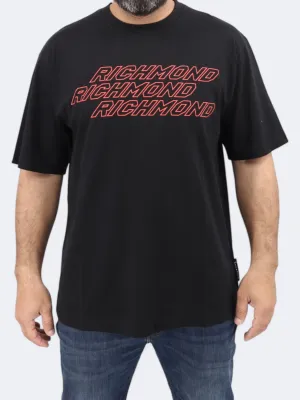 Herren T-Shirt mit Aufdruck, Schwarz
