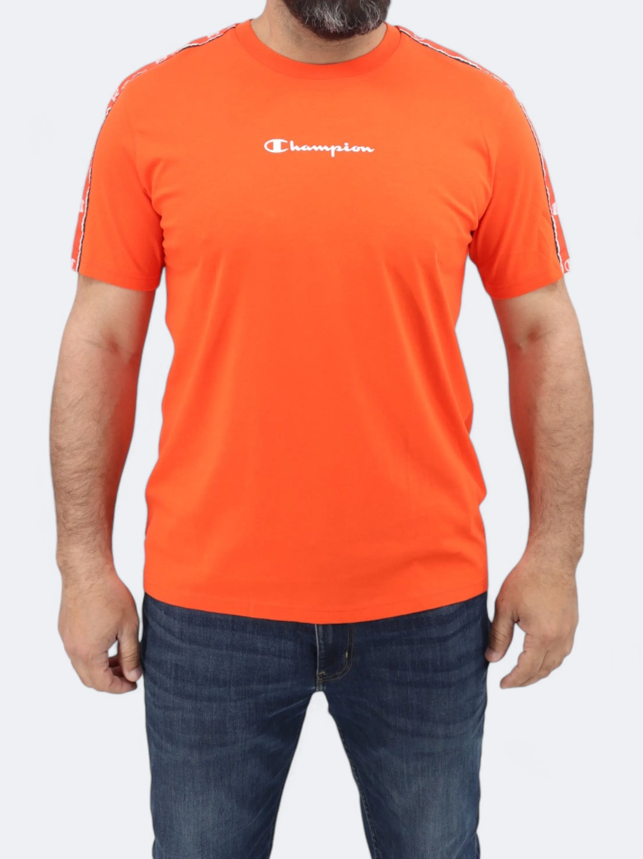 Herren T-Shirt mit Aufdruck, Orange