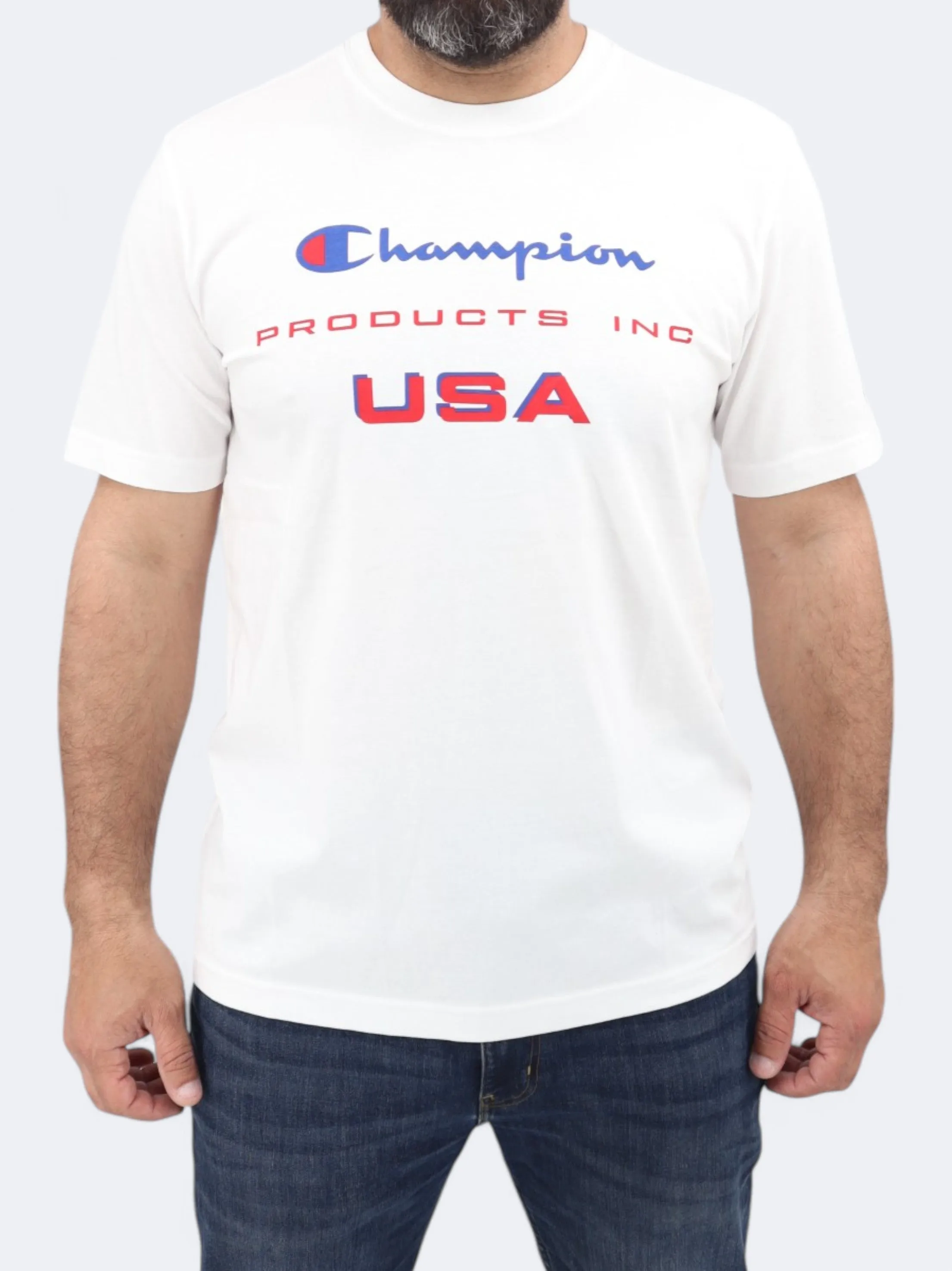 Herren T-Shirt mit Aufdruck, Weiß