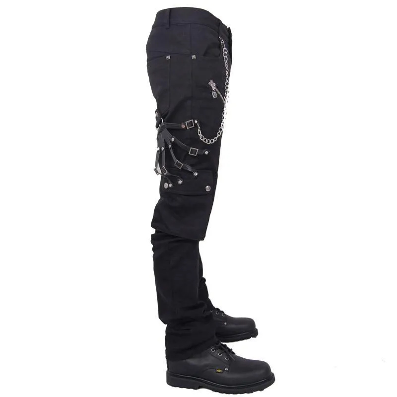 Herren-Punkhose mit Metallkette