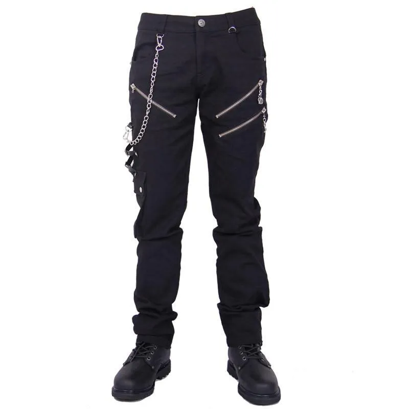 Herren-Punkhose mit Metallkette
