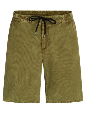 Herren-Rippensamt Shorts, Olivgrün