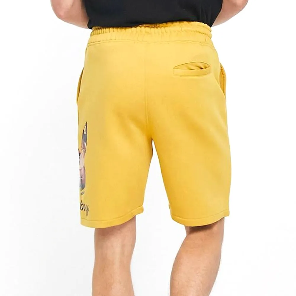Herrenkurzshirt mit Fotodruck, Gelb