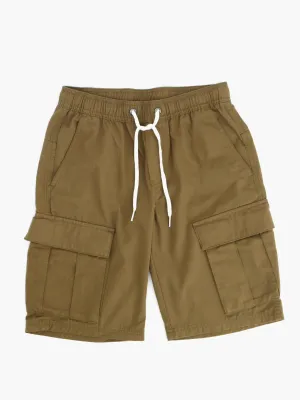 Herren Cargo-Shorts mit Struktur, Dunkeloliv
