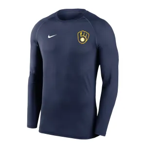 MLB - Herren Milwaukee Brewers Langarm Unterhemd (NKXH 44B MZB N8B)