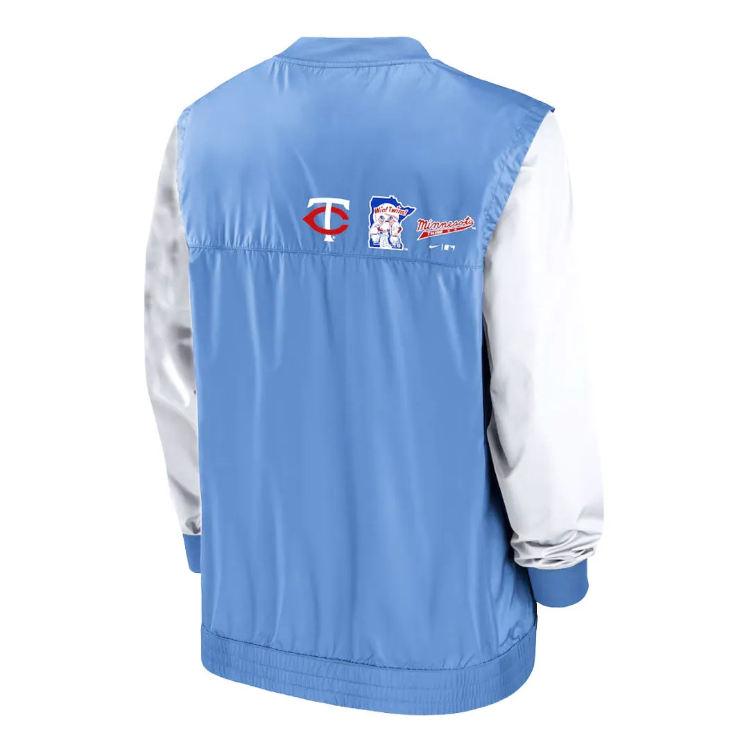 MLB - Herren Minnesota Twins Rewind Aufwärm-V-Ausschnitt Pullover Jacke (NMMJ 00KP MNT 0RB)