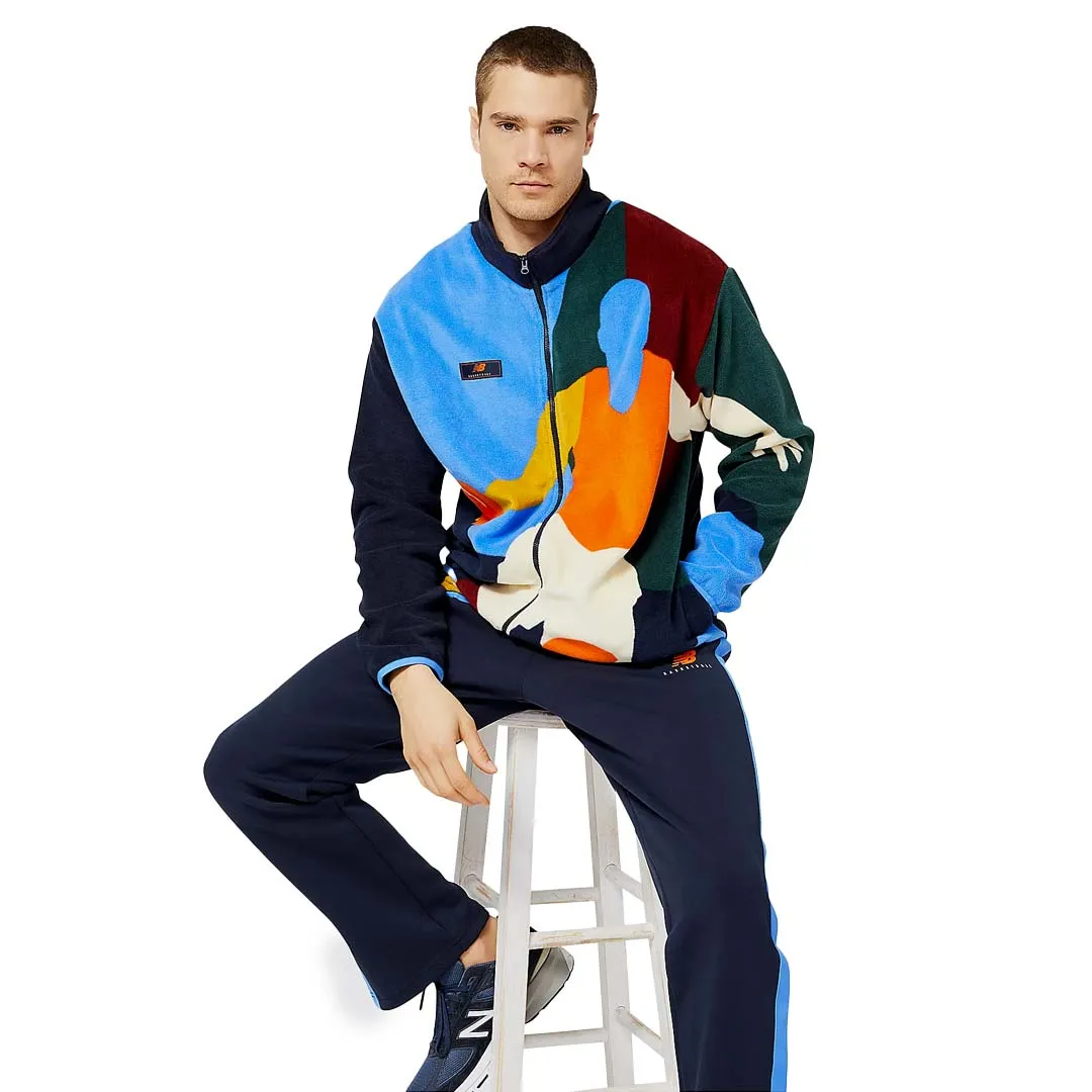 New Balance - Herren Hoops Abstract Polar Fleece Jacke (MJ23584 ECL)
